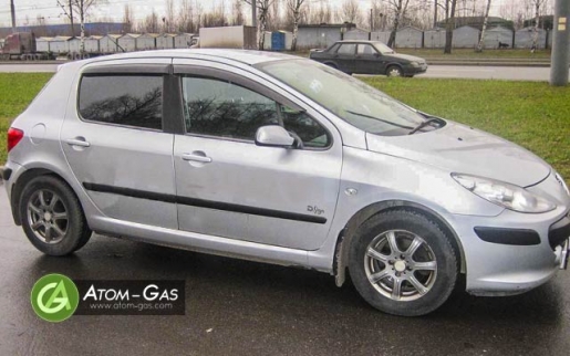 Установка ГБО (газ) на авто Peugeot 307 1.6l 2004 г.