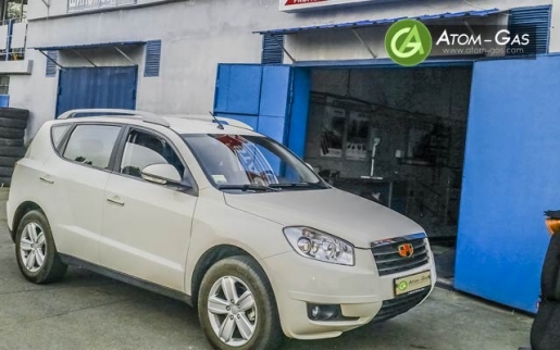 Установка ГБО (газ) на авто Geely Emgrand X7.