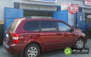 Установка ГБО на авто KIA Carnival 2,7l 2008 г.