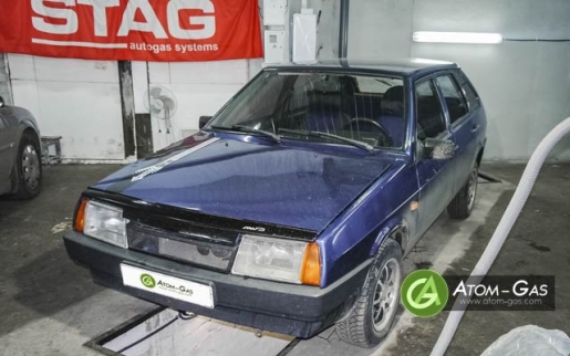 Установка ГБО (газ) на авто Lada 2109 1.3l 1989